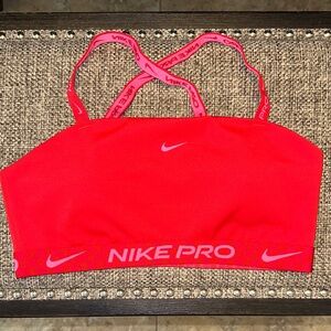 Nike Pro Women's Bright Red Sports Bra